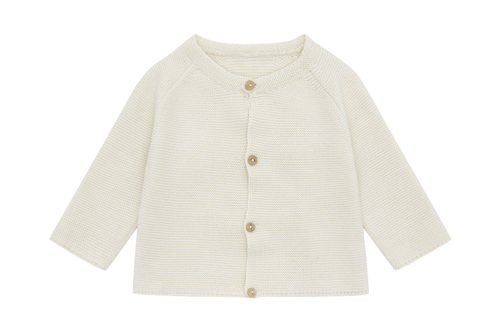 Organic Knit Cardigan - Ecru