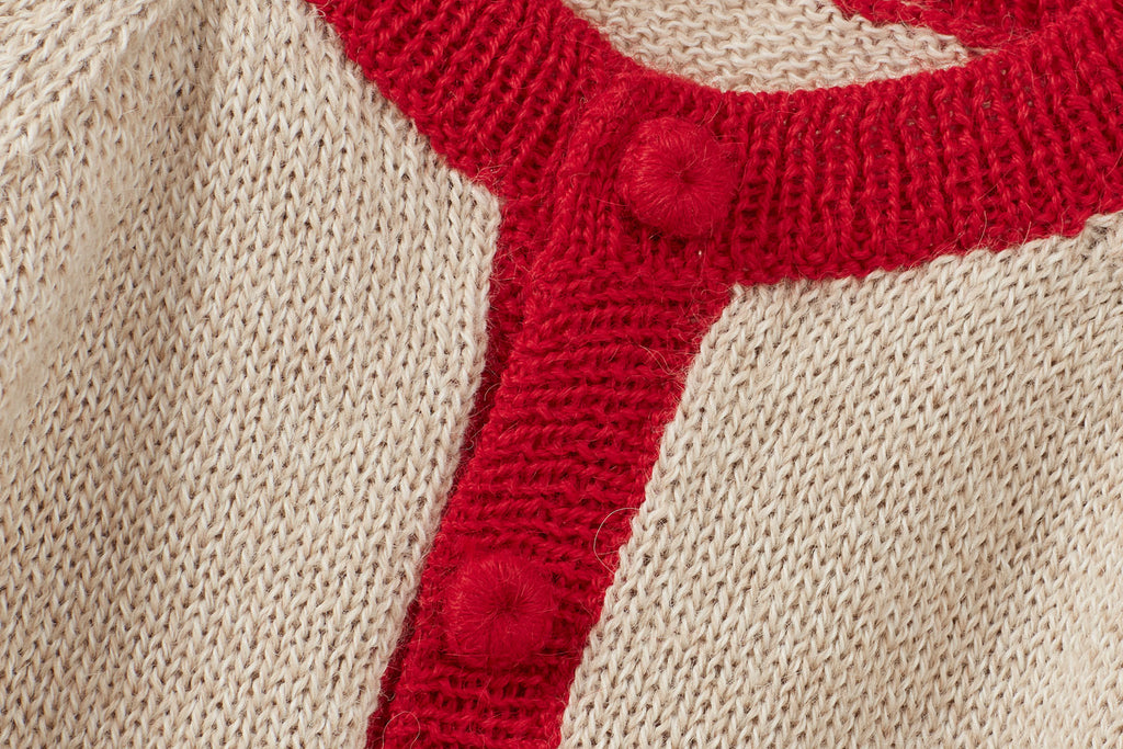 Baby Alpaca Cardigan, Multi Colour Block