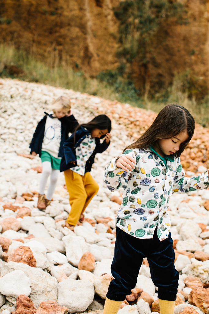 Vild Lab No.12 - Earth Rocks!, Organic Cotton Woven Collared Shirt