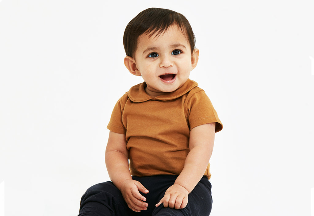 SS Organic Cotton Collared Bodysuit