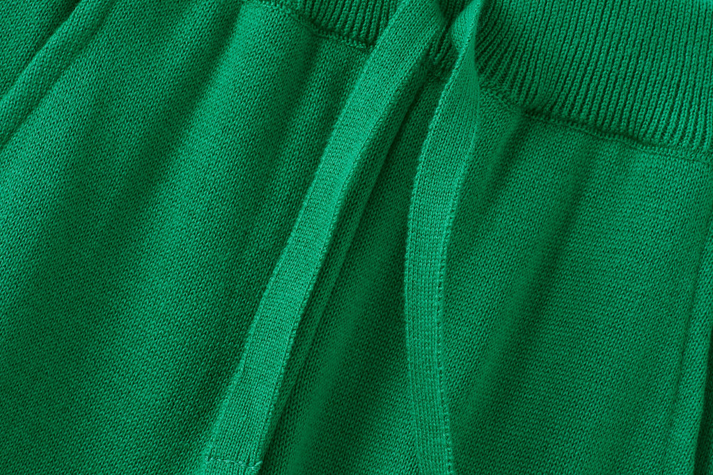 Organic Knit Wide Leg Trousers