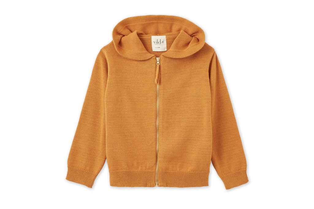 Organic Knit Cardigan - Ochre