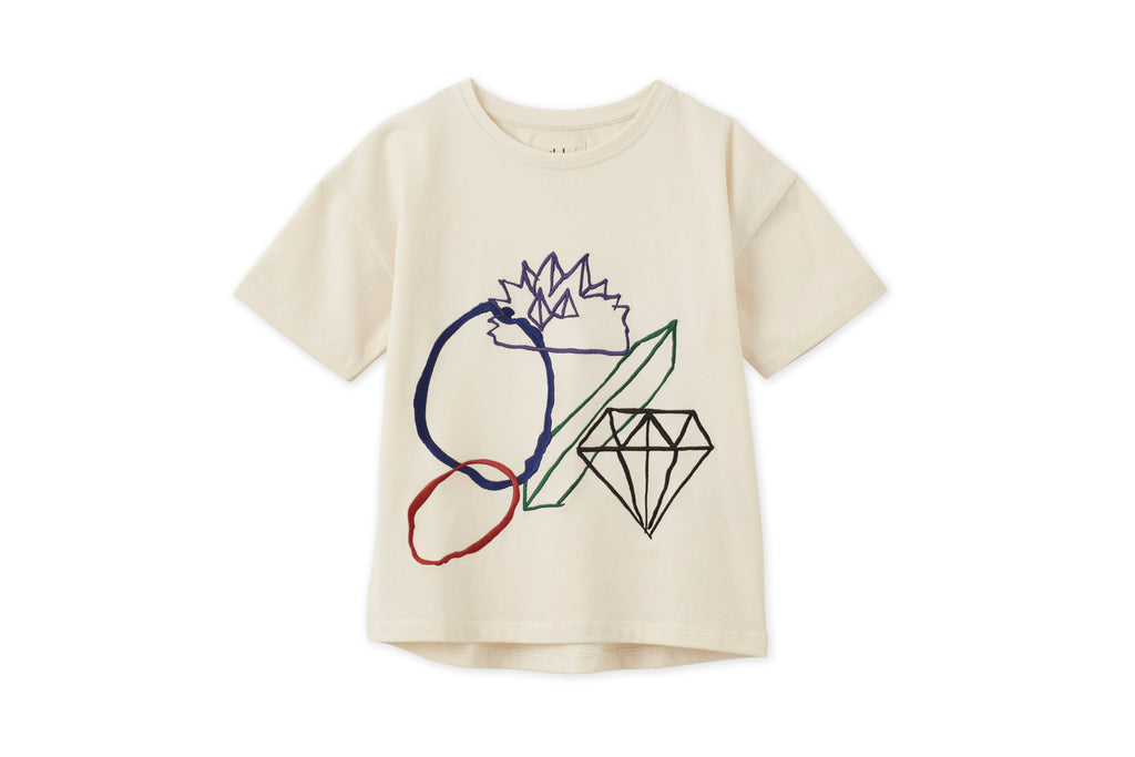 Vild Lab No. 12 - Earth Rocks!, SS Embroidered Organic Cotton T-Shirt