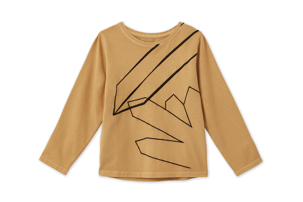 Vild Lab No. 12 - Earth Rocks!, LS Embroidered Organic Cotton T-Shirt