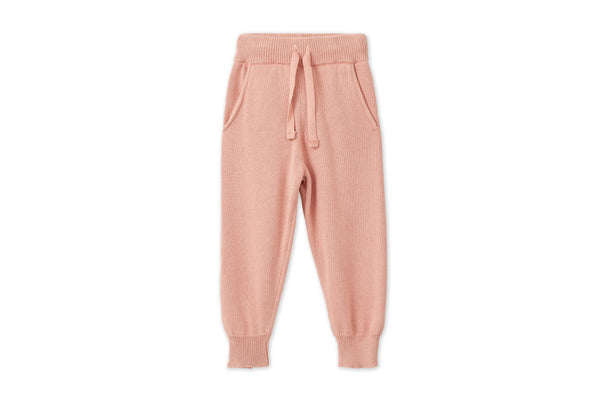 Organic Knit Joggers - Pink