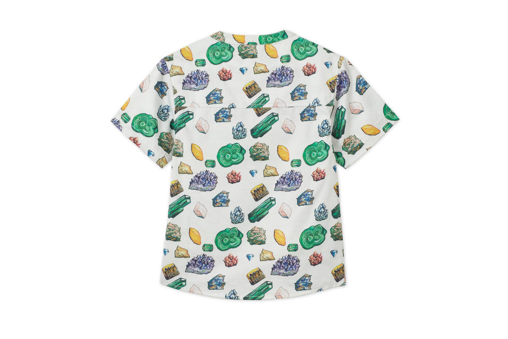 Vild Lab No.12 - Earth Rocks!, Organic Cotton Band Collar Woven Shirt