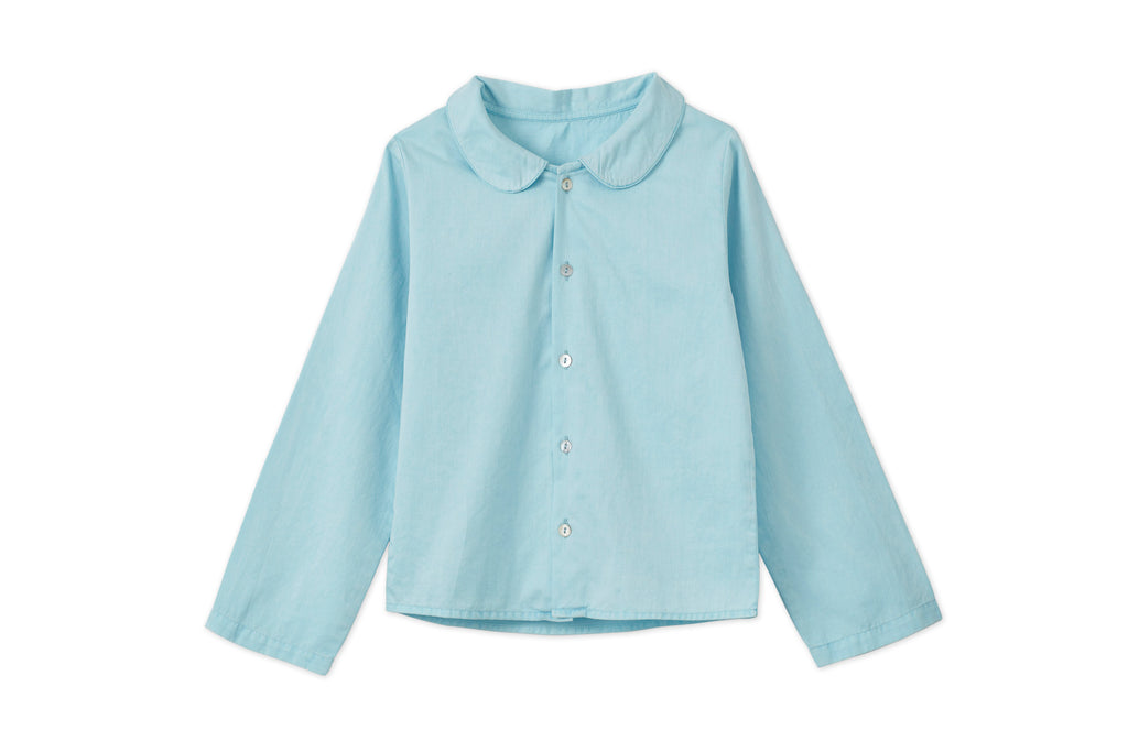 LS Organic Cotton Woven Peter Pan Collared Shirt