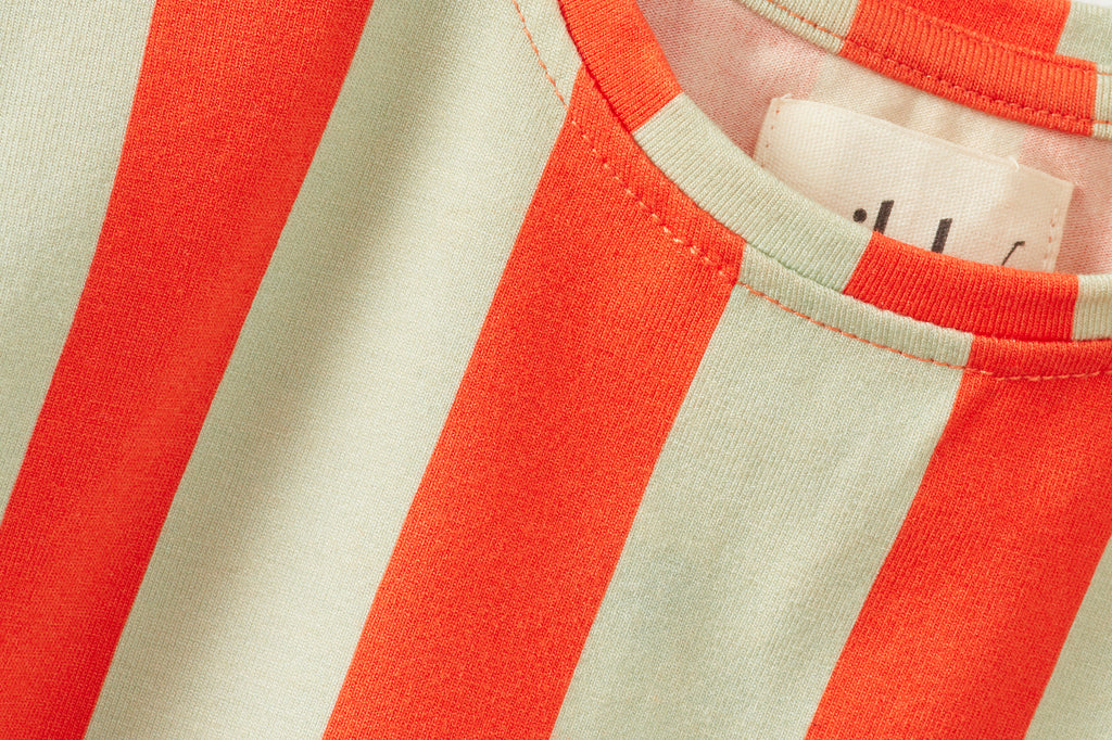 Striped Tencel™ Shirt - Green/Orange