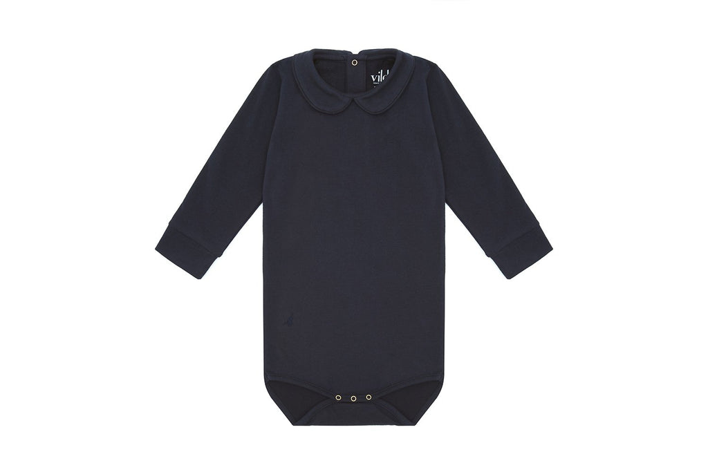 LS Organic Cotton Collared Bodysuit