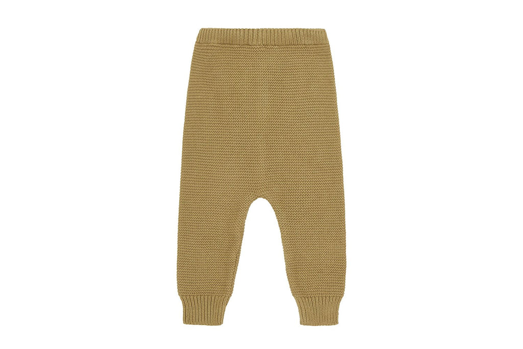 Organic Knit Trousers - Beige