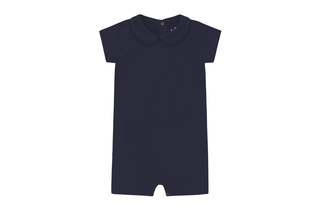 Organic Cotton Collared Bodysuit with Shorts