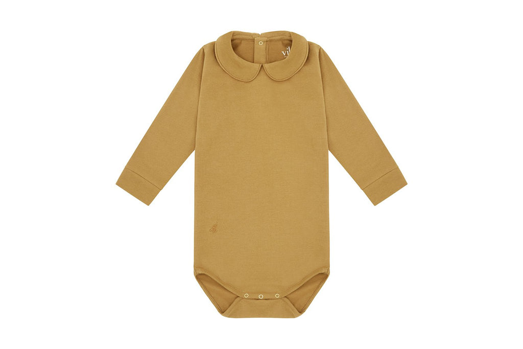 LS Organic Cotton Collared Bodysuit