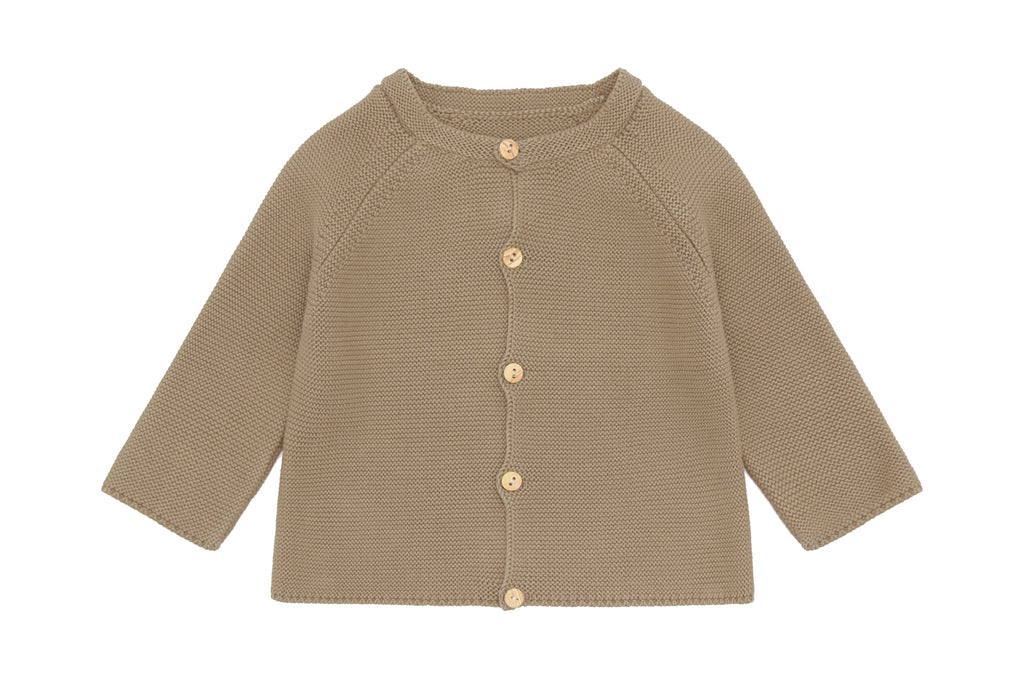 Organic Knit Cardigan - Beige