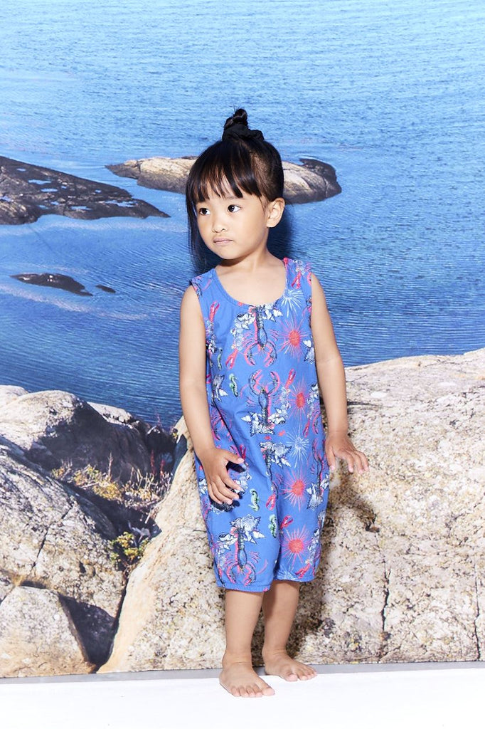 Vild Lab No.8 - Rare Living Lobsters, Organic Cotton Romper