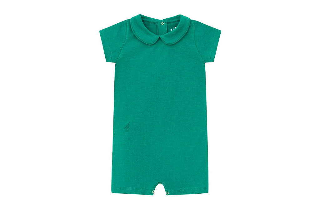 Organic Cotton Collared Bodysuit with Shorts