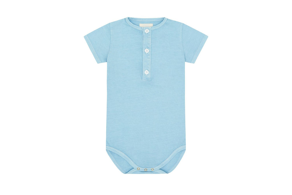 SS Organic Cotton Henley Bodysuit