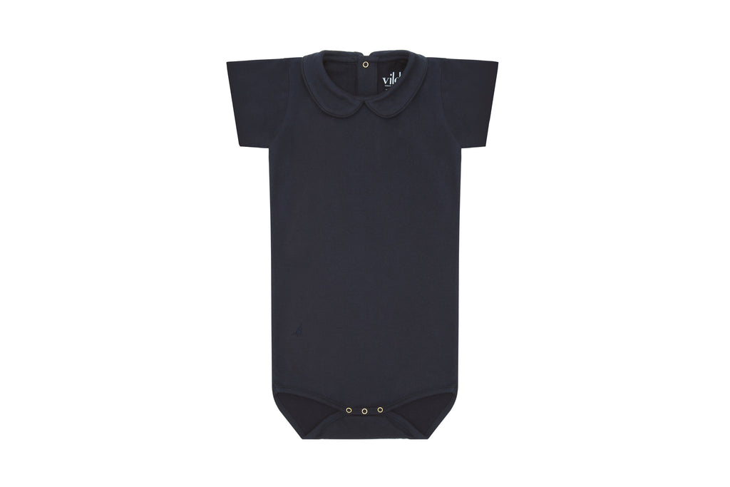 SS Organic Cotton Collared Bodysuit