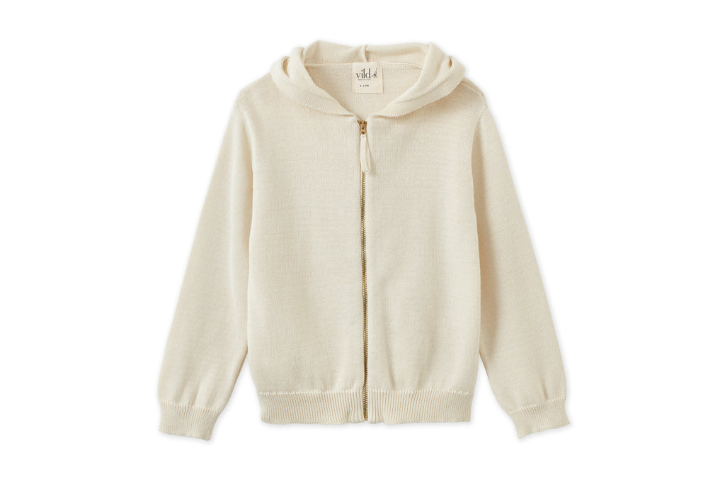 Organic Knit Cardigan - Ecru