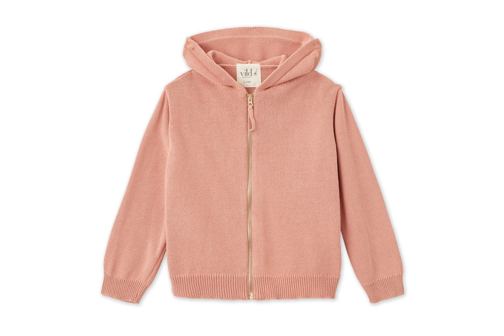 Organic Knit Cardigan - Pink