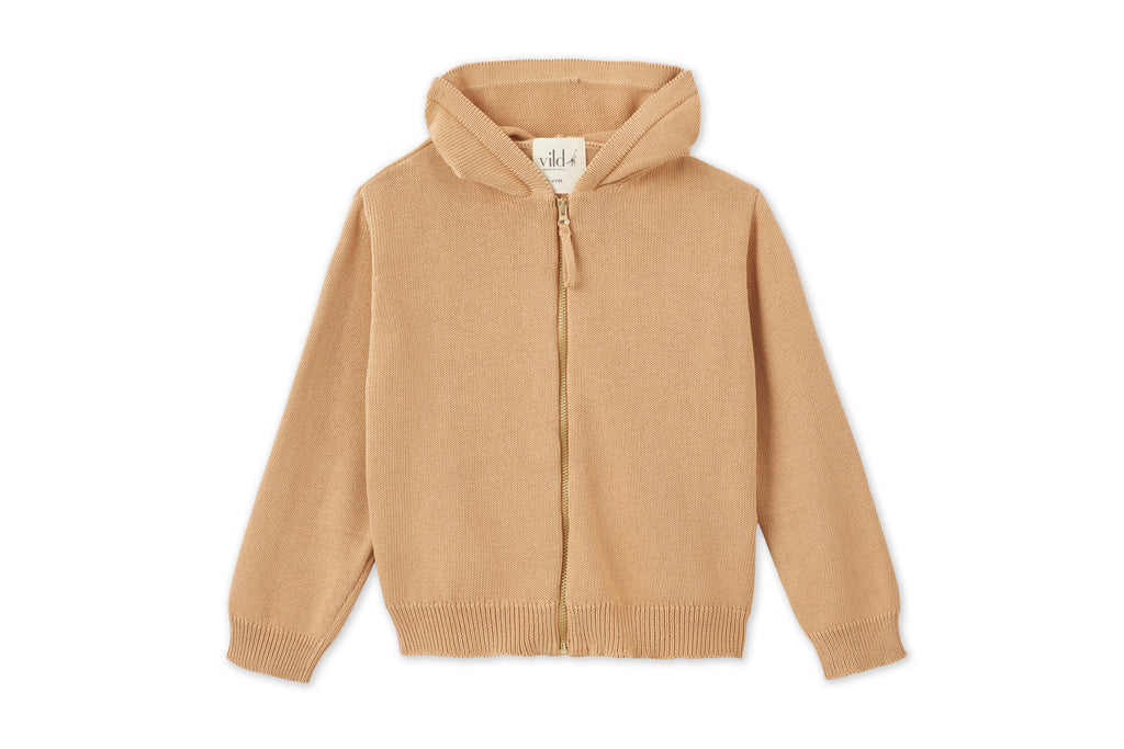 Organic Knit Cardigan - Sandstone