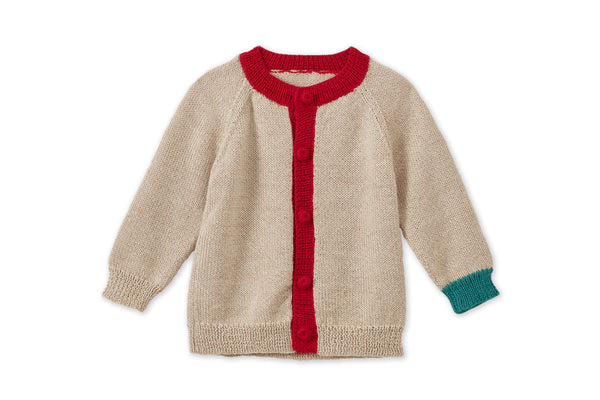 Baby Alpaca Cardigan, Multi Colour Block