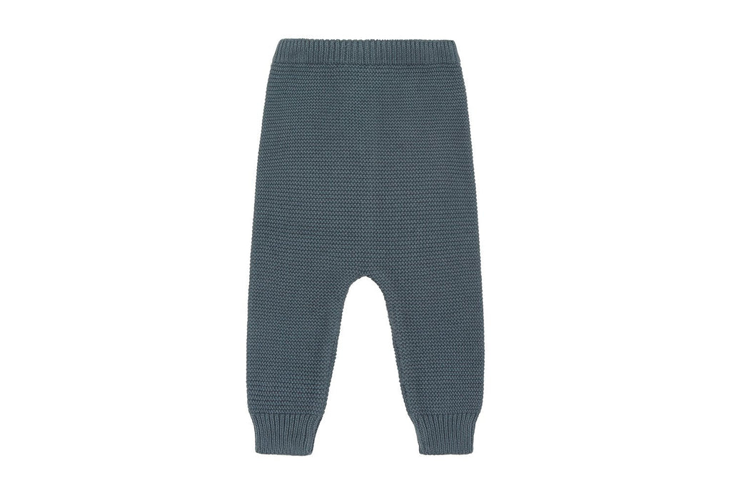 Organic Knit Trousers - Palmetto Blue