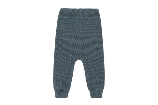 Organic Knit Trousers - Palmetto Blue