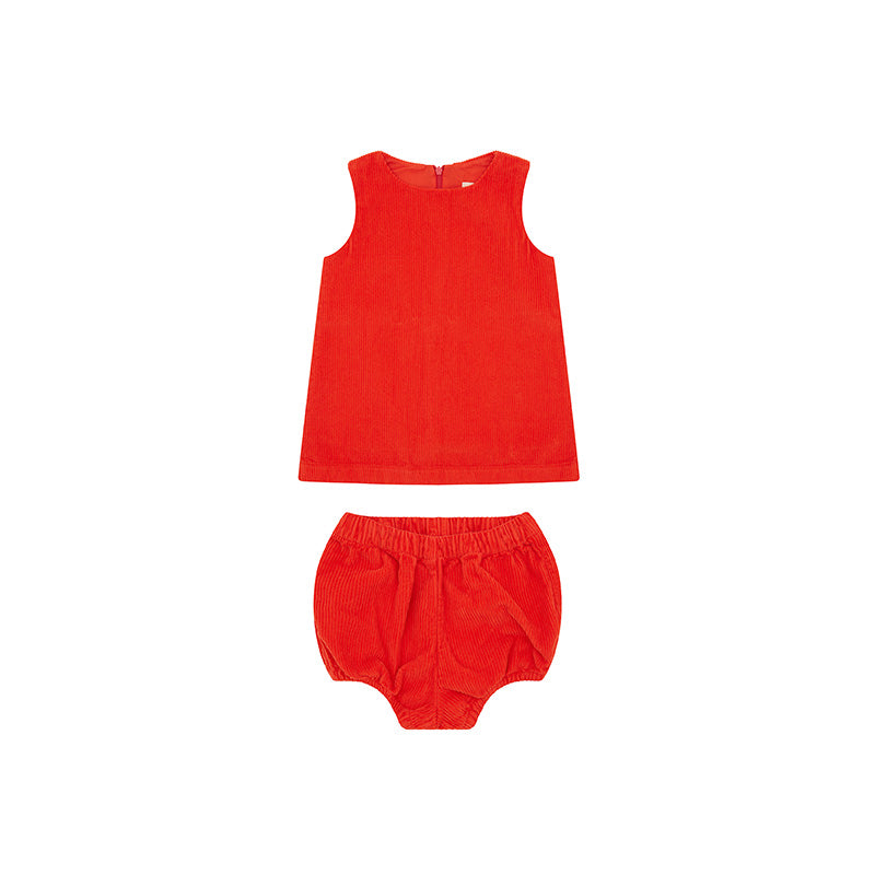 Corduroy Dress & Bloomers Set