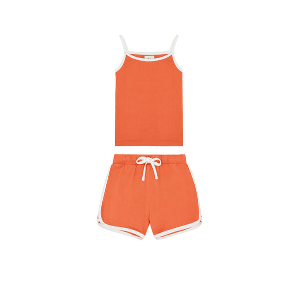 EcoVero Tank & Shorts Set - Coral