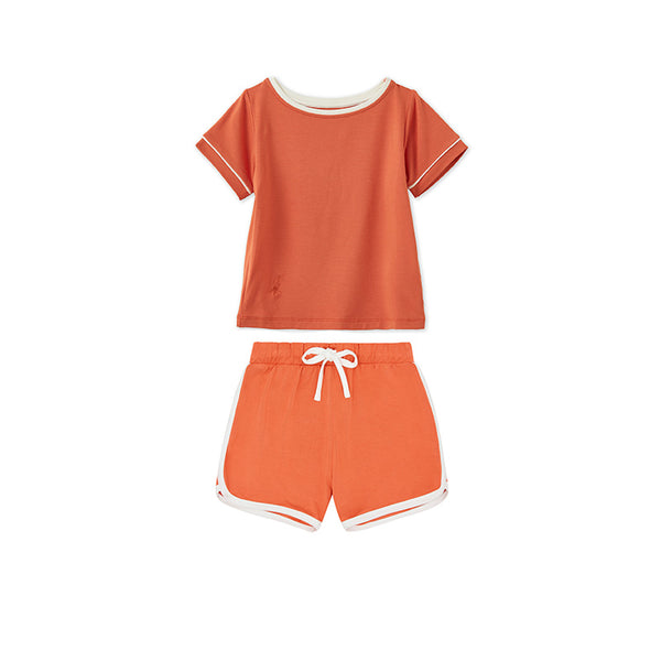 EcoVero Shirt & Shorts Set - Coral