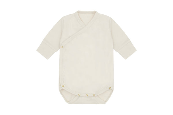 LS Organic Cotton Kimono Bodysuit - Ecru