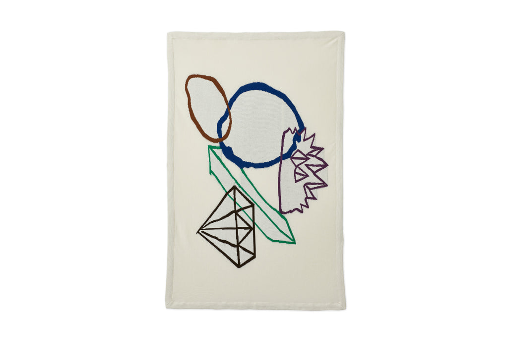 Organic Cotton Intarsia-Knit Blanket