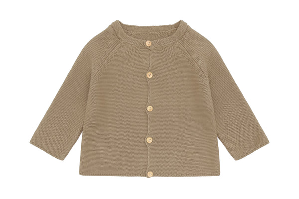 Organic Knit Cardigan - Beige